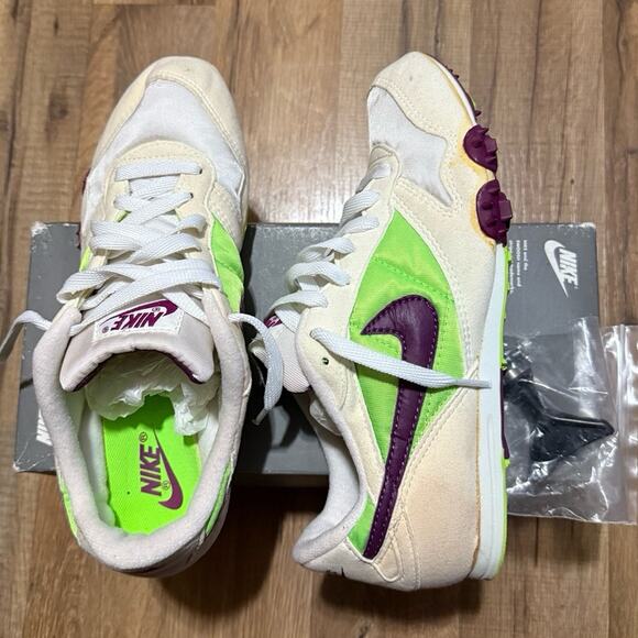 90s Nike Zoom V White Electric Green Red Plum Track Spikes main image 5
